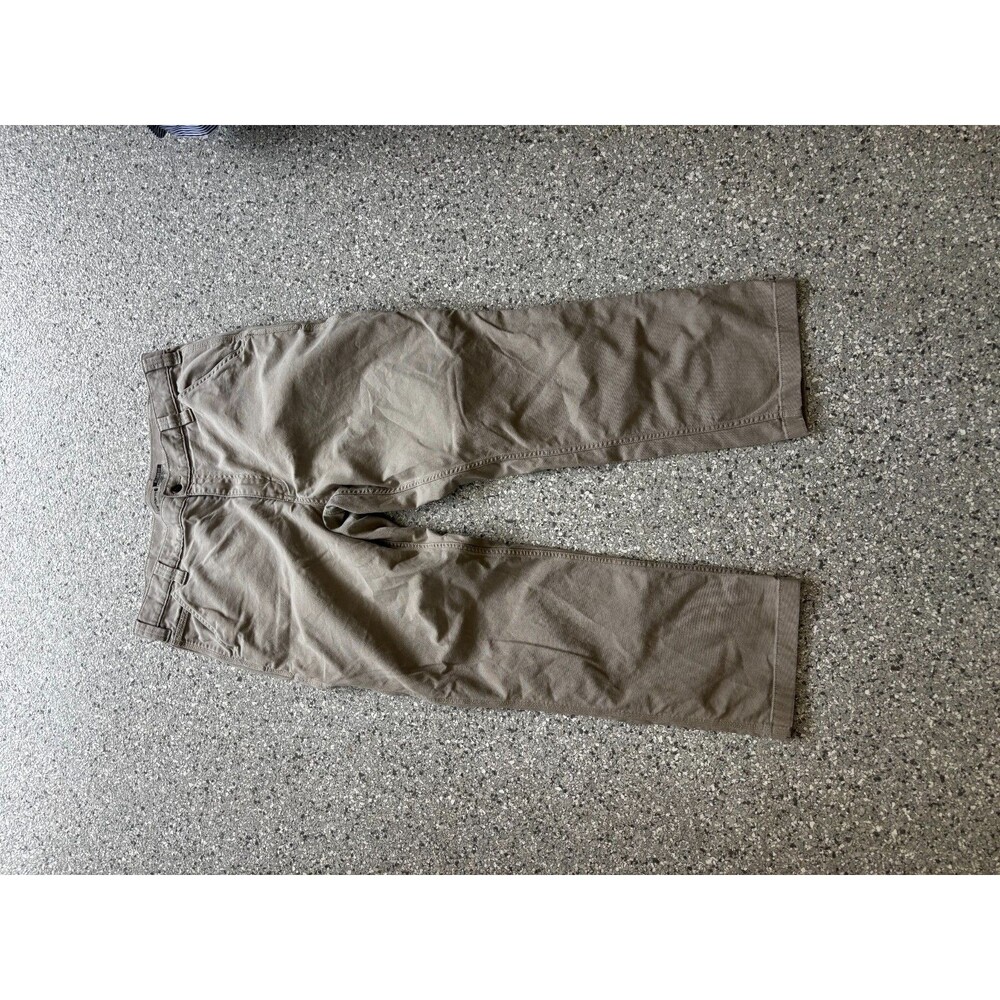 CARHARTT MEN’S RELAXED FIT RUGGED FLEX CANVAS WORKPANT 38x30 Cream Khaki EUC